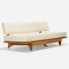 Richard Stein, daybed, 1947, upholstery, birch, birch plywood