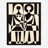 Alexander Girard, Black & White Environmental Enrichment Panel, 1971, screenprint on linen