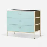 Steelframe cabinet, model 4012 by George Nelson & Associates, 1950, lacquered wood, enameled steel, laminate, chrome-plated metal, sold Sep 2020