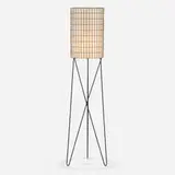 Paul Mayén, floor lamp, c. 1955, enameled steel, fiberglass shade