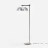 Kurt Versen, Flip Top floor lamp, c. 1940, spun aluminum, chrome-plated metal