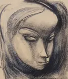 Elsie Marion Henderson, Untitled, together with Head study charcoal 23.5 x 19cm