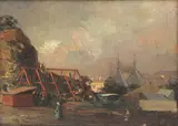 Gyula Háry, Untitled, oil on panel 26 x 35cm
