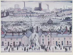 Untitled by L. S. Lowry, Laurence Stephen Lowry RA (1887-1976) 'Britain at Play' offset lithograph in colours, sold Oct 2021