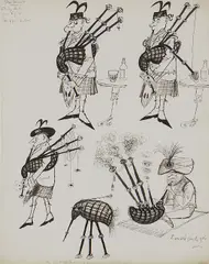 Untitled by Ronald Searle, pen and ink and wash 55 x 36cm Exhibited: Chris Beetles Gallery, sold Oct 2021