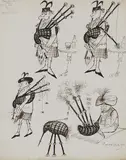 Ronald Searle, Untitled, pen and ink and wash 55 x 36cm Exhibited: Chris Beetles Gallery