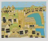 Bryan Pearce, Untitled, Bryan Pearce (1929-2007) 'St Ives from Fernlea Terrace' screenprint in colours