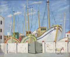 Rudolph Ihlee, Untitled, oil on board 61 x 73cm .