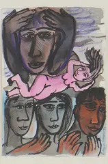 Untitled by Eileen Cooper, pen and ink and watercolour 22.5 x 15.5cm Provenance: With Art First, sold Oct 2021