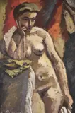Desnudo by Victor Pisarro, óleo sobre cartón, offered Jun 2026