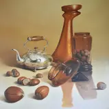 Héctor Borla, Castañas, óleo sobre tela