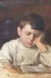 Ángel della Valle, Retrato De Pablo Della Valle, óleo sobre tela con desperfectos y restauros