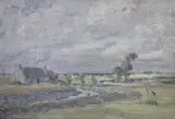 En Bretagne by André Dauchez, óleos sobre tabla, offered Jun 2026