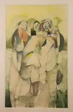 La Familia by Juan Batlle Planas, acuarela, témpera y lápiz sobre papel, offered Jun 2026