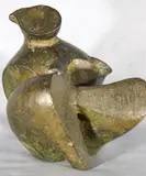 Antonio Devoto, Mujer Con Niño, escultura de bronce patinado