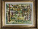 Orlando Pierri, El Bosque, óleo sobre tabla