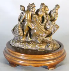 Peter Tereszczuk, El Baile, escultura de bronce dorado