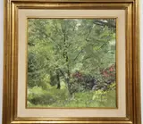 Flores Y Arboles by Isidoro Lázaro Ferré, óleo sobre tela, offered Mar 2026