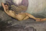 Richard Durando Togo, En El Espejo, óleo sobre tela