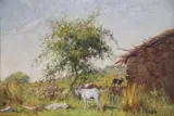 Luis Adolfo Cordiviola, En Contraluz, óleo sobre hardboard