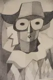 Arlequin by Emilio Pettoruti, dibujo con grafito, offered Dec 2025