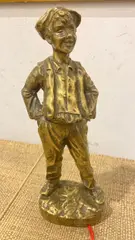 Gavroche by Georges Omerth, escultura en bronce dorado, offered Dec 2025