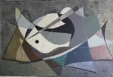Los Pescados by Elsa Leff, óleo sobre tela, offered Oct 2025