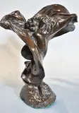 Théodore Rivière, Loie Fuller, escultura de bronce patinado