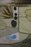 Juan Batlle Planas, Un Azul, óleo sobre tela sin firma