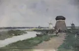 Jacques Witjens Stephan, Paisaje De Holanda Con Molinos