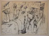 Lajos Szalay, PINTOR Y LA MODELO y TIMONIANDO UN BARCO, dibujos a la tinta