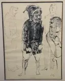 Lajos Szalay, ACUSADO y PERSONAJES, dibujos a la tinta