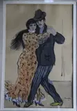 Héctor Basaldúa, Tango, acuarela