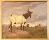 Luis Adolfo Cordiviola, Cabra En La Roca, óleo sobre tela