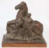 Los Andes by José Fioravanti, escultura de bronce patinado, offered Aug 2025