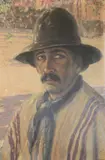 El Patron by Enrique Prins, óleo sobre cartón dedicado y, offered Aug 2025