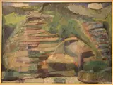 Abstraccion by Santiago Cogorno, óleo sobre tela, offered Aug 2025