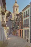 Joan Roig Y Soler, La Calle Mayor, óleo sobre tela