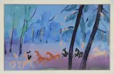 Jean Dufy, Bois De Boulogne, acuarela