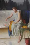 On The Terrace by John Augustus Thelwall, óleo sobre tela, offered Jun 2025