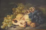 Naturaleza Muerta Con Frutas E Insectos by Franz Mendel, óleo sobre tabla, offered Jun 2025