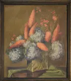 Hortensias by Maria Porta, óleo sobre tela, offered Jun 2025