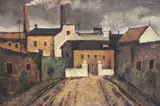 Egidio Cerrito, Paisaje Urbano, óleo sobre hardboard