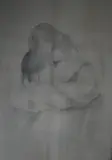 Mariette Lydis, Abrazo Fraternal, dibujo al lápiz