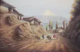 El Cotopaxi by Oswaldo Moncayo, óleo sobre tela, offered Mar 2025