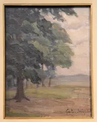 Paisaje De Saint Germain by Gastón Jarry, óleo sobre cartón entelado, offered Mar 2025
