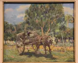 Manuel Vidal Barros, El Carro, óleo sobre hardboard