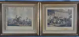 Henry Thomas Alken, THE FOAL; IN TRAINING; THE RACER; THE HUNTER; THE POST HORSE y THE DEATH, grabados en colores, de la serie THE HIGH METTLED RACER, algunas manchas de humedad