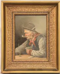 Carl Schleicher, Jugadores De Cartas, óleos sobre tabla