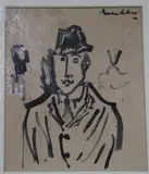 Héctor Basaldúa, Joven Con Sombrero